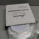 Liacere 50PCS White Plastic Plates - Heavy Duty Disposable - White and Gold Plastic Plates Include 25PCS 7inch and 10inch plates for Party & Baby Shower Gifts & Easter Day