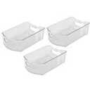 Smart Design Stackable Set of 3 Refrigerator Bins
