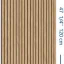 4-Piece Wood Slat Wall Panel for Interior Wall Decor Noise Cancelling 47.2" x 23.6" Peel and Stick Acoustic Decorative 3D Sound Absorbing Wall Paneling, Natural Oak, 4pcs - 47.2" x 23.6"