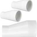 3 Pack 3" x 2" PVC Pipe Fitting Schedule 40 Compatible with 429-E Series Eccentric Reducer Coupling Suitable for High-flow Capacity, Pool, Spa, Plumbing, Irrigation, White