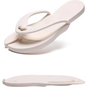 Shower Shoes Travel Slippers for Women Men, Folding Slides Sandals, Portable Hotel Spa Slippers, Waterproof Quick Drying Flip Flops, Beach Sandals