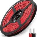 65.6ft Extension Cable Wire Cord JACKYLED 20M 22AWG Led Wire Cord for Single Color LED Strips 22/2 Low Voltage Extension, Black and Red, Led Light, Speaker, Doorbell, Electrical System Connection