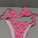 ZAFUL Women's 2 Piece Floral Print Swimsuit Triangle String High Cut Bikini Sets Bathing Suit (Medium)