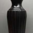 Hosley Tall Metal Floor Vase 26 Inch High, Ideal Gift for Floral Arrangements Modern Home Decor for Dining Room, Livingroom, Bedroom, Hallway Corner, Wedding Party, Spa (Black)