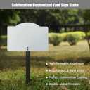 Leafcraft 5 Pack 10inch Sublimation Yard Sign Blanks with Stake, Custom Aluminum Double Side Printable Metal Garden Ground Sign Stake, Indoor Outdoor Decor for Heat Press, DIY Craft (Rectangular Arch)