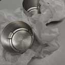 304 Mini Accent Planter (2 Pack) - Pots for Succulents, Cactus, and Small Plants - 3.25 inch diameter Includes bottom watering and saucer. Indoor or Outdoor. Corrosion Resistant.