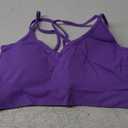 RUNNING GIRL Sports Bra for Women, Padded Strappy Sports Bra with Removable Cups Medium Support Workout Yoga Gym Bra (2942 Violet L)
