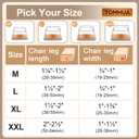28Pcs Chair Leg Floor Protectors Rectangle for Hardwood Floors Silicone Caps Covers Felt Furniture Pads Clear Chair Sliders, Protect The Floor from Scratches(Fit:L 1.12"-1.5",W 0.75"-1")