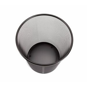2-Pack Round Steel Mesh Trash Can, Recycling Wastebasket, Black  19.5"x 10"