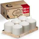 Candle Charisma White Pillar Candles Bulk Pack of 6 – (3x4 Inch) Long-Lasting 70-Hour Burn, Dripless & Smokeless – Perfect for Hassle-Free Decor at Weddings, Fall Table Centerpieces & Special Events