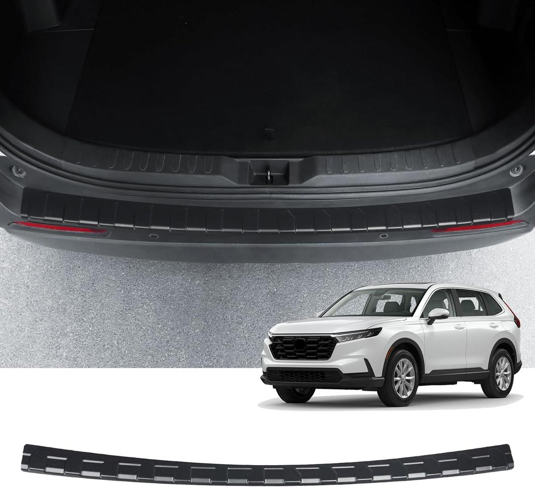 Exterior Rear Bumper Protector Compatible with Honda CRV 2023 2024 2025 Hybrid (Include HEV) Accessories ABS Material Rear Bumper Guard Trunk Sill Protector (Black)
