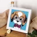 CHWGLFGG 6 Pack Diamond Painting Kits Beginners,5D DIY Diamond Art Kit for Kids 6-8-9-10-12 Girls Boys,Cute Animals Big Gem Art and Crafts,Easy Small Full Drill Painting Kits for Wall Decor 6" X 6"