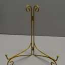 10 Inch Display Plate Stand with Folding Design, Metal Plate Holder for Tables, Picture Easel for Home Decoration, Photo Frame Stand, 10'' Gold