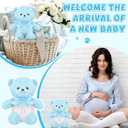 6 Sets Bear Blindfolded Diaper Changing Coed Baby Shower Games Kit Baby Dolls Bears Diapers for Bridal Shower Gender Reveal Games Prizes Gifts for Adults Boys Girls (Blue)