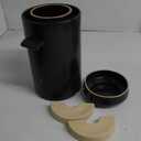 HomeBuddy Fermentation Crock (1 Gallon) with Weights, Acacia Wood Pounder and Recipie Book - Sauerkraut Fermentation Kit, Onggi Kimchi Jar, Fermenting Crock for Pickling or Sourdough (Black)