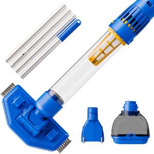 Cordless Pool Vacuum with Strong Suction, Rechargeable Handheld Pool Vacuum Cleaner for Above Ground Pool,Spas, Hot Tub,and Pond with 60 Mins Working Time