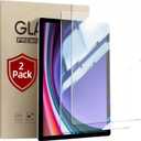 JUQITECH 2 Pack Screen Protector for Samsung Galaxy Tab S9 FE 10.9 Inch S9 S8 S7 11 Inch, 9H Hardness HD Clear Screen Tempered Glass Film for Tab 10.9" 11" (2023/2022/2020)