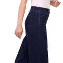 Rekucci Womens Secret Figure Pull-On Wide Leg Jeans Stretch Denim, Flattering Fit, All-Day Comfort