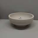 OAKOA Concrete Fruit Bowl for Kitchen Counter - Large Decorative Bowls for Home Decor - Modern Key Bowl for Entryway Table - Pedestal Bowl for Keys (Gray)