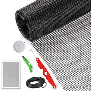Window Screen Replacement Kit Width:48in Length:158 Fiberglass|Includes Full Set of Tools | Suitable for Windows, Screen Doors, and Courtyards | UV Resistant and Durable | Easy to Install