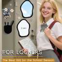 5 x KEYDUACU 12 pcs Girls Locker Accessories, Locker Decorations Including Mirrors, whiteboards, Magnets and organizing Supplies. Ideal for Back-to-School Essentials and The Office (12 pcs-Black)