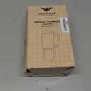 30 oz Tumbler with Handle - Insulated Stainless Steel Coffee Tumbler with Lid and Straw - Leak Proof Travel Mug - Dishwasher Safe - Insulated Cup for Hot & Cold Beverages - Magenta