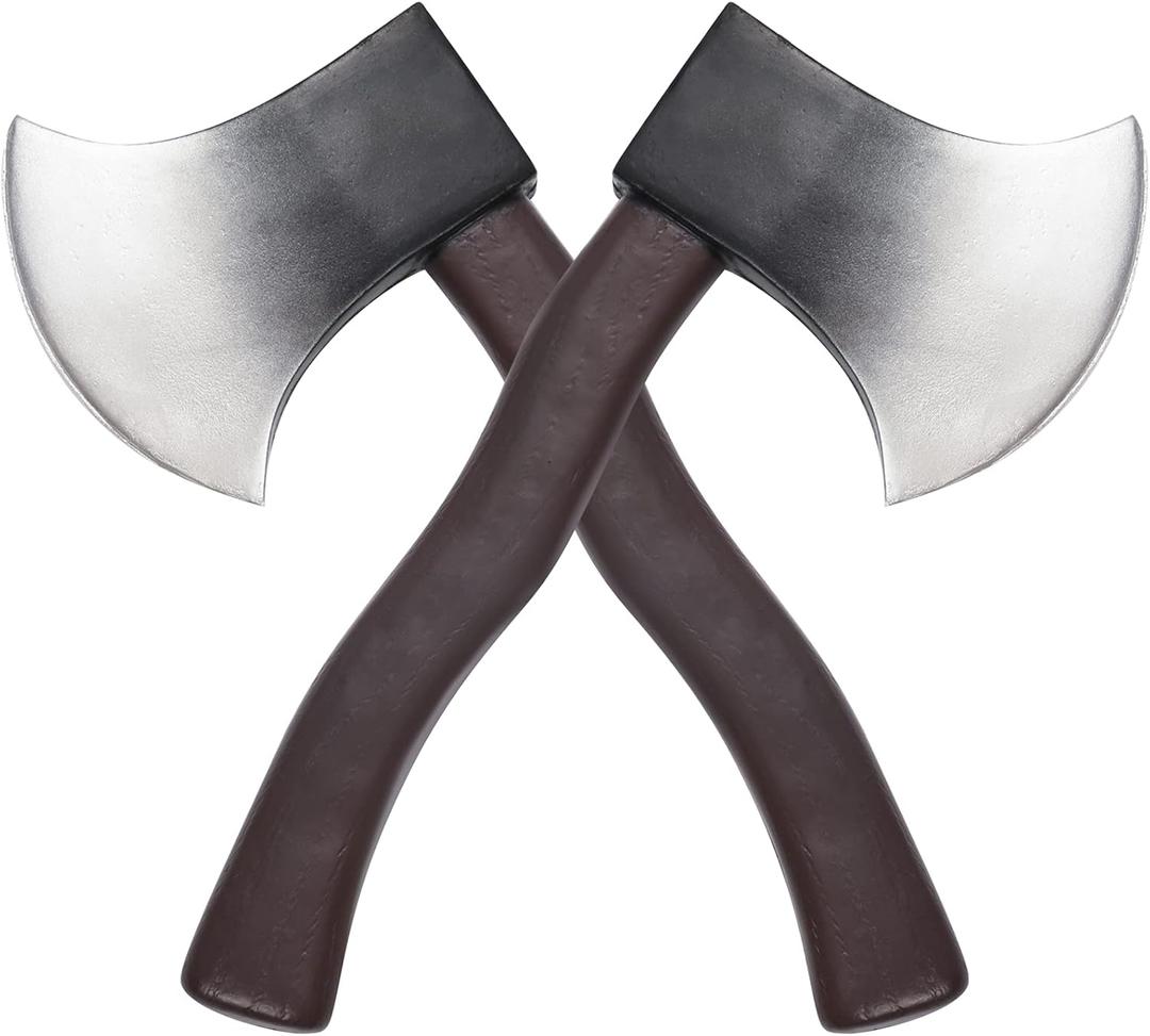 4 Pieces Foam Hatchet Halloween Hatchet Props Axe Halloween Costume Prop Realistic Hatchet for Halloween Costume Party Trick Props