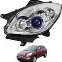 munirater Headlight HID Headlamp Assembly Left Side Replacement for 2008-2012 Enclave w/o AFS DRL
