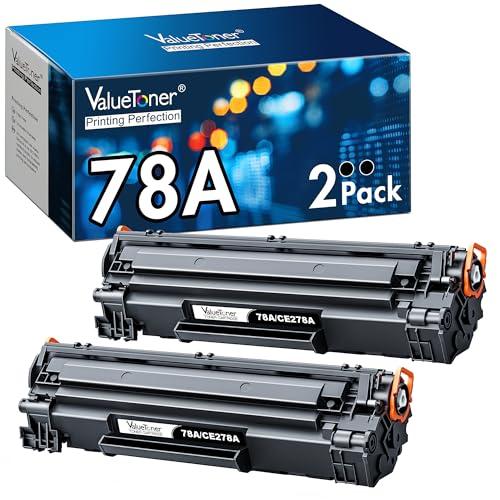 Valuetoner Compatible Toner Cartridge Replacement for HP 78A Black Toner Cartridge CE278A for Pro M1536dnf, P1606, P1606dn, P1566, P1560, M1536 MFP Printer (Black, 2 Pack)