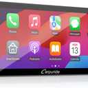 Carpuride W103 Pro with Wireless Bluetooth Transmission Portable Carplay & Android Auto Car Stereo, 10.3 inch 1080P Touch Screen, Mirror Link/GPS/Siri/FM, with 3 Bracket