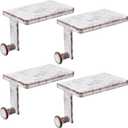 Landhoow Christmas Stocking Holder Christmas Stocking Hanger for Mantel Heavy Duty Xmas Hook with Non Slip Protective Pad Mantel Hook for Mantle Fireplace Home Shelf (White, 2 Pcs)