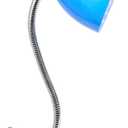 Simple Designs LD2014-BLU Adjustable Desk Clip Lamp Light, for Desks, Nightstands, Reading, Blue