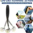 3 x MAFIMOEA50/40/30Pcs Paddle Tail Swim Baits Lures Fishing Soft Plastic Lure Kit for Bass Trout Walleye Crappie 5.5cm 6.5cm 7.5cm (YELLOW)