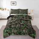 Juego de ropa de cama rstica de granja, juegos de edredn de camuflaje verde para nios, adolescentes y hombres, decoracin de dormitorio, edredn de plumn doble, juego de edredn de camuflaje de