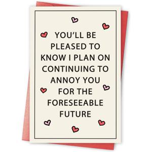 Hilarious Valentine’s Day Card for Husband Wife, Funny Anniversary Card for Boyfriend Girlfriend, Humorous Valentines Day Gifts for Him Her