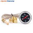 Dyno Racing 2" 52mm 12V Pointer Mechanical Water Temperature Temp Gauge (50-140,130-280),Yellow Light Car Meter with Sensor NPT 1/2, NPT 3/8, NPT 1/4, 1.8m Wire Length