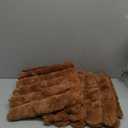 LIFEREVO 2 Pieces Fluffy Faux Rabbit Fur Pillow Cases, Luxury Soft Plush Shaggy Bubble Pillowcases Standard Size with Zipper, Furry Fuzzy Long Pillow Shams Adult Girls Kids Teens 20x26, Burnt Orange