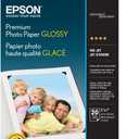 Epson S041464 Premium Photo Paper, 68 lbs., High-Gloss, 5 x 7 (Pack of 20 Sheets)