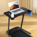 VTORY Treadmill Desk  Adjustable Desk for Walking Pad, Stable & Heavy-Duty Height 30"-47", Portable Walking Pad Desk Table Stand for Home Office & Work with Installation Guide (Black)