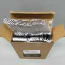 BESTVIP 60PCS Silver Plastic Silverware, Silver Disposable Utensils, Heavy Duty Cutlery Set of 30 Forks, 15 Spoons, 15 Knives for Party, Christmas, Wedding, Catering and Daily Use