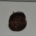 CJL HAIR Messy Bun Hair Piece Curly Hair Bun Extensions with Straight Tails Synthetic Hair Scrunchies Ponytail Hairpieces for Women Ash Blonde/Beach Blonde