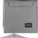 Insulated Lunch Bag for Men, Durable & Reusable, Grey | Slim lunch bag with carry handle, two mesh side pockets and a back slip pocket; insulated liner keeps food cool
