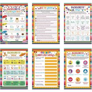 121 Pieces Mexico Bachelorette Party Games Cards Mexican Engagement Party Games for Girls Bachelorette Parties Scavenger Hunt Bingo Games for Adults Bridal Wedding Party Decorations