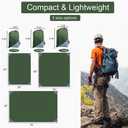 Orga'Neat Pocket Picnic Blanket, Beach Mat Waterproof Sandproof, Compact Lightweight Small Tarp for Camping, Hiking, Backpacking, Festival, Travel, Foldable in Bags (Army Green/Grey, 55"x60")