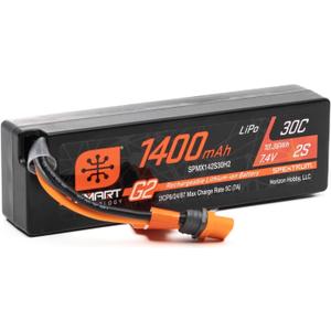 Spektrum SMART 1400mAh 2S 7.4V Smart G2 30C LiPo; IC2 Connector, SPMX142S30H2