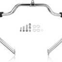 MoKitDora Touring Engine Guard Highway Rail Mustache Crash Bar 1.25" Fat for Harley 2009-up Road King Street Electra Glide and Trike Models, Chrome