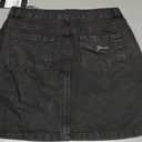 GUESS Girls Black Denim Skirt with Sequin Ribbon, Black Size 14