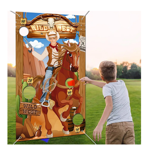 iPartycool Cowboy Game, Western Party Games, Cowboy Bean Bags Toss Across Game, Horse Outdoor Games for Family, Cowboys Theme Party Decorations, Cowboys Gifts for Men Kids