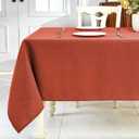 IVAPUPU Fall Tablecloth Rectangle Linen Table Cloth Rectangle Table Waterproof Fabric Tablecloths Rectangular Wrinkle Free Wipeable Dining Cover for Thanksgiving Decor, 60 x 120 Inch (Maple Red)