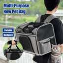 pet Bag Multi Purpose pet Bag Collapsible Portable for Dog cat go Out Traveling Carrier Backpack for Secret Adventures Cat and Dog (Black, L:20.1"X12.6"X16.1")